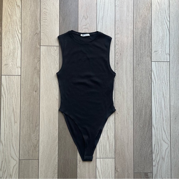 Zara Bodysuit Stylish Black One Piece - Picture 1 of 5